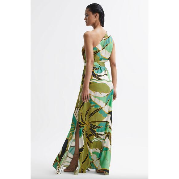 REISS Jungle Print Maxi Dress in Green - Picture 11 of 11